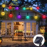🌞 upoom solar string lights: 50 led multi-colored crystal ball fairy lights for outdoor garden décor, waterproof & long lasting logo