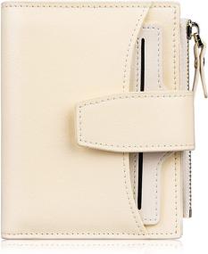 img 4 attached to Genuine Leather Compact Blocking Women's Handbags & Wallets with Enhanced Wallet Features