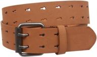 👨 men's leather snap cut-out belt with light - enhancing accessories logo