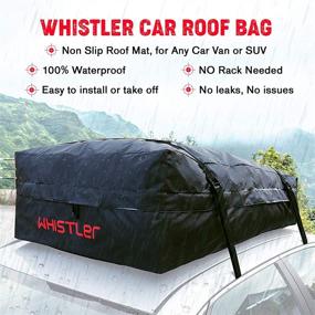 img 3 attached to 🚙 Ultimate 100% Waterproof Roof Top Cargo Carrier Bag Bundle with Non-Slip Mat - Perfect for Any Car, SUV or Van (15 Cubic Feet)