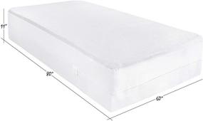 img 3 attached to 🛏️ Queen Size Zippered Mattress Encasement - Waterproof, Breathable, Noiseless, Machine Washable, Soft Terry Top for a Cozy and Restful Night's Sleep
