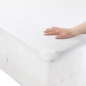 img 2 attached to 🛏️ Queen Size Zippered Mattress Encasement - Waterproof, Breathable, Noiseless, Machine Washable, Soft Terry Top for a Cozy and Restful Night's Sleep