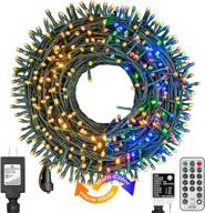 🎄 decute 99ft 300led color changing christmas lights: waterproof, extendable, 11 modes with timer & remote control – warm white & multicolor string lights for indoor and outdoor decor logo