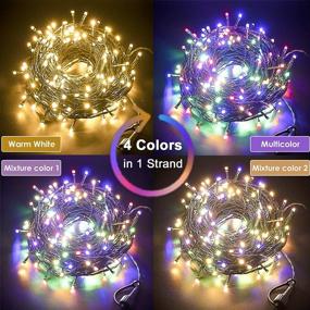 img 2 attached to 🎄 Decute 99FT 300LED Color Changing Christmas Lights: Waterproof, Extendable, 11 Modes with Timer & Remote Control – Warm White & Multicolor String Lights for Indoor and Outdoor Decor