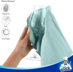 img 2 attached to 📏 MR.SIGA 12-Pack of Ultra Fine Microfiber Cloths for Glass, Size 35 x 40cm (13.7" x 15.7")