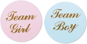 img 4 attached to 🎀 80-Pack of 2” Gold Gender Reveal Stickers: Team Boy and Team Girl Baby Shower Labels