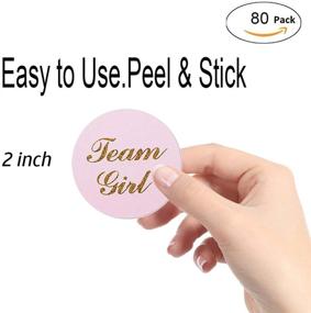 img 3 attached to 🎀 80-Pack of 2” Gold Gender Reveal Stickers: Team Boy and Team Girl Baby Shower Labels