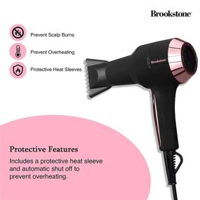 img 1 attached to 💨 Фен для волос Brookstone Powershine Platinum Micro - Достигните профессионального укладки и уменьшите появление пушистости