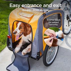 img 3 attached to Schwinn Rascal Bike Pet Trailer: Ideal for Small & Large Dogs, Foldable Carrier with Quick Release Wheels & Adjustable Features