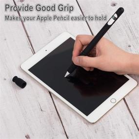 img 3 attached to 🖊️ Apple Pencil Case & Accessories Holder with Protective Nib Cover - Compatible with Apple Pencil 1st Gen, Black