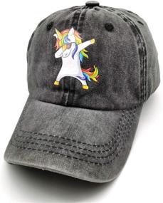 img 3 attached to 🦄 Adorable Unicorn Hats for Girls: Adjustable Baseball Caps for Ages 3-12 by Waldeal