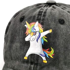 img 2 attached to 🦄 Adorable Unicorn Hats for Girls: Adjustable Baseball Caps for Ages 3-12 by Waldeal