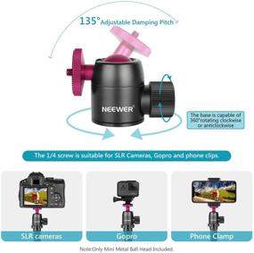 img 1 attached to 📷 Neewer Camera Tripod Ball Head: 360 Degree Pan & 90 Degree Tilt Rotating Panoramic Ballhead for DSLR Cameras - Load up to 11 lbs/5 kg
