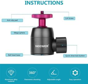 img 3 attached to 📷 Neewer Camera Tripod Ball Head: 360 Degree Pan & 90 Degree Tilt Rotating Panoramic Ballhead for DSLR Cameras - Load up to 11 lbs/5 kg