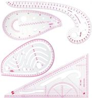 📏 evenwils sewing ruler tool set - 4 piece metric ruler set with french curve pattern grading ruler, dressmaking drawing drafting measure template - ideal for designers, pattern makers, and tailors logo