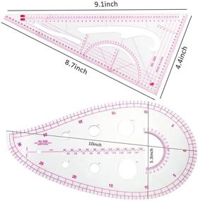 img 3 attached to 📏 Evenwils Sewing Ruler Tool Set - 4 Piece Metric Ruler Set with French Curve Pattern Grading Ruler, Dressmaking Drawing Drafting Measure Template - Ideal for Designers, Pattern Makers, and Tailors