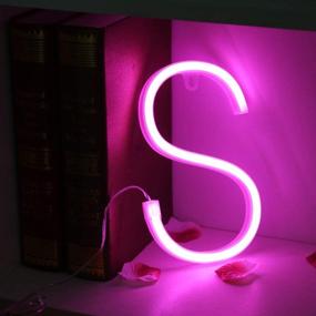 img 3 attached to 💡 Pink Light Up Letters Neon Signs, Marquee Wall Decor for Christmas, Birthday Party, Bar - Valentine’s Day Words, Letter S