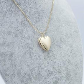 img 3 attached to 📸 Capture Cherished Moments: POWER WING Women Heart Locket Necklace – A Perfect Gift for Girls' Birthday, Holding Precious Pictures and Memories