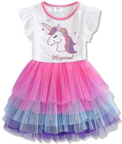 img 4 attached to 👗 Stylish & Playful: DXTON Toddler Girl Summer Tutu Party Wedding Birthday Dresses