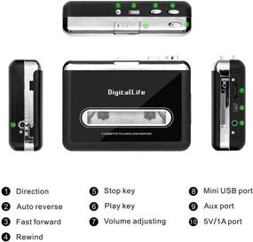 img 1 attached to Переносной магнитофон DigitalLife Walkman с конвертером MP3 (Windows 10/8/7)