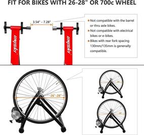 img 1 attached to Unisky Bike Trainer Stand: Noiseless Indoor Steel Bicycle Exercise Stand for 26-28inch, 700C Wheel