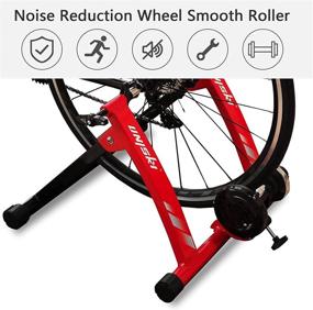 img 3 attached to Unisky Bike Trainer Stand: Noiseless Indoor Steel Bicycle Exercise Stand for 26-28inch, 700C Wheel