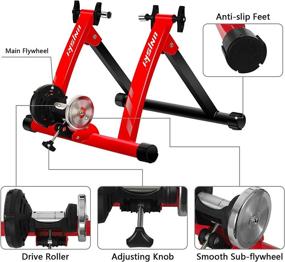 img 2 attached to Unisky Bike Trainer Stand: Noiseless Indoor Steel Bicycle Exercise Stand for 26-28inch, 700C Wheel