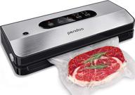 🔒 automatic food sealer machine by pendoo - vacuum sealers for food savers with low noise, led touch-screen controls, easy-to-clean design, 4 food modes | includes 15 pack bags логотип