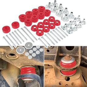 img 4 attached to 🔴 High-Quality KF04060BK Body Mount Bushing Kit for 2008-2016 Ford F250 F350 Super Duty - 2WD 4WD - Polyurethane Body Cab Mounts & Steel Sleeves & Hardware (60PCS) - Red