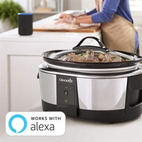 img 3 attached to 🤖 Crock-Pot Slow Cooker Works with Alexa 6-Quart Programmable Stainless Steel 2139005, A Certified Device for Humans