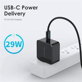 img 1 attached to 💡 LENTION 29W USB C Зарядное устройство для стены с комплектом быстрой зарядки PD для iPhone 11/Pro/Max/XS/XR/X/8/Plus, MacBook Air/Pro, iPad Pro 2018 2019, Nintendo Switch, Samsung S10/S9/S8/Note 9/8 и других устройств (черный)