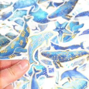 img 2 attached to 🐋 120 Pcs Scrapbooking Stickers Set for Journal Planner DIY Crafts, Embellishments, Diary - 20 Unique Designs (Pack of 6) - Lonely Whale Theme