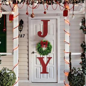 img 2 attached to Christmas Buffalo Hanging Farmhouse Red Black