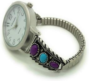 img 2 attached to 🔵 Elastic Stretch Versales Women's Watches - Western Turquoise Edition