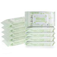 🌿 aimisin eco-friendly bamboo wipes for hand, face, and body – gentle cleansing wipes for sensitive skin, resealable packs, 20 travel-friendly peel tabs, 5.9''x7.9'', 48 wipes/pack – total of 480 wipes logo