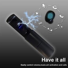 img 2 attached to 🎧 Wireless Earbuds Bluetooth 5.0 Headset with 24Hrs Charging Case - Sweatproof, Built-in Mic, 3D Stereo Earphones - Ideal for Work, Travel, Sport, and Drive - iOS/Android-Compatible - Black