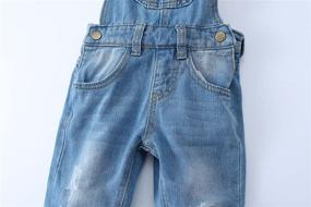 img 1 attached to 👖 Modern & Trendy: Kidscool Ripped Stretchy Washed Overalls for Boys' Fashion
