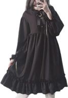 Packitcute Long Sleeve Dress Teen Girls Gothic Lolita Dress Black 