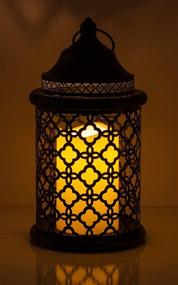 img 2 attached to 🏮 Enhance Your Home Décor with Remote Controlled Black LED Candle Lantern for Flickering Ambience