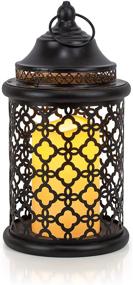 img 3 attached to 🏮 Enhance Your Home Décor with Remote Controlled Black LED Candle Lantern for Flickering Ambience