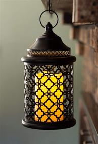 img 1 attached to 🏮 Enhance Your Home Décor with Remote Controlled Black LED Candle Lantern for Flickering Ambience