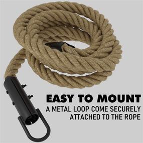 img 3 attached to 💪 Golden Cattle City Gym Climbing Rope: Effective Fitness & Strength Training Tool for Indoor & Outdoor Crossfit, 1.5-inch Diameter, Lengths: 10, 13, 16, 18, 20 Ft