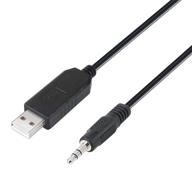 🔌 dtech 6ft ftdi usb ttl adapter cable - ft232rl chip, audio jack, tx rx signal, windows 10 8 7 xp vista (6 ft, black) logo