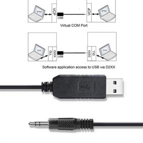 img 1 attached to 🔌 DTECH 6ft FTDI USB TTL Adapter Cable - FT232RL Chip, Audio Jack, TX RX Signal, Windows 10 8 7 XP Vista (6 ft, Black)