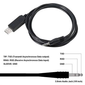 img 2 attached to 🔌 DTECH 6ft FTDI USB TTL Adapter Cable - FT232RL Chip, Audio Jack, TX RX Signal, Windows 10 8 7 XP Vista (6 ft, Black)