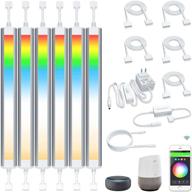 💡 smart under cabinet lighting strip lights - white &amp; color ambiance, dimmable, compatible with alexa, google home, smartthings, and phone app. rgb multi-colored wifi lamp for kitchen counter light fixture (6 lights bar kit) логотип