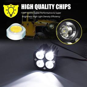 img 2 attached to Offroad Driving Waterproof Wrangler Motorcycle Lights & Lighting Accessories