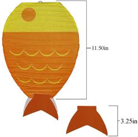 img 1 attached to Just Artifacts 12inch Fish Shaped Hanging Paper Lanterns 🐠 (Set of 3): Unique Decorative Lighting for a Charming Underwater Ambiance