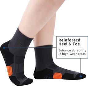 img 3 attached to High-Quality Men's Thick Cushion Athletic Running Socks, Pack of 6 Pairs for Sport Training