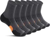 high-quality men's thick cushion athletic running socks, pack of 6 pairs for sport training логотип